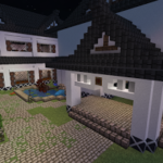 The garden of Japanese Style house by Minecraft