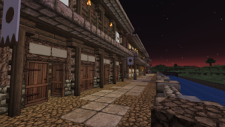 Japanese landscape in EDO era made by Minecraft